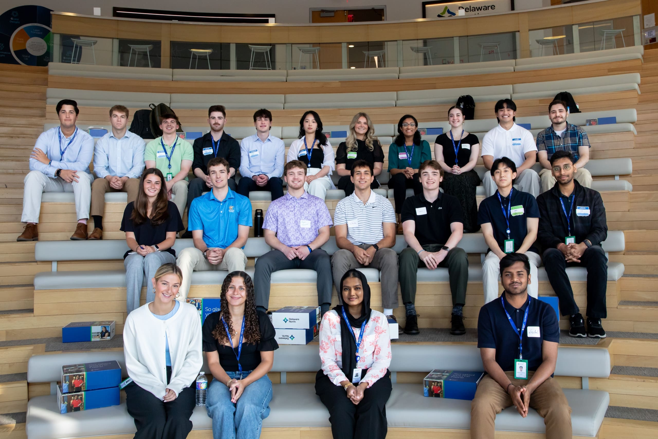 Delaware North 2025 Interns smiling for a group photo